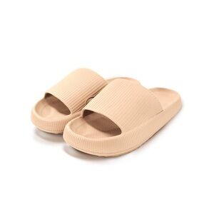 Comfort Slide Sandals in Beige for Women